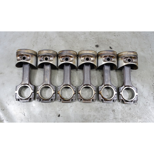 BMW E30 325i M20 2.5L Piston and Connecting Rod Set of 6 OEM 1989-1993