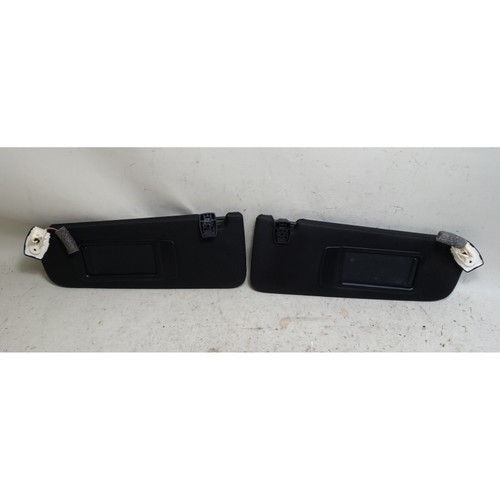 BMW F10 5-Series Front Sun Visor Pair Mirror Black Cloth OEM 2011-2016