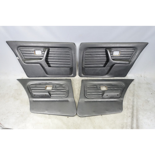 BMW E30 Sedan Interior Door Panel Trim Skin Set Black OEM 1985-1991