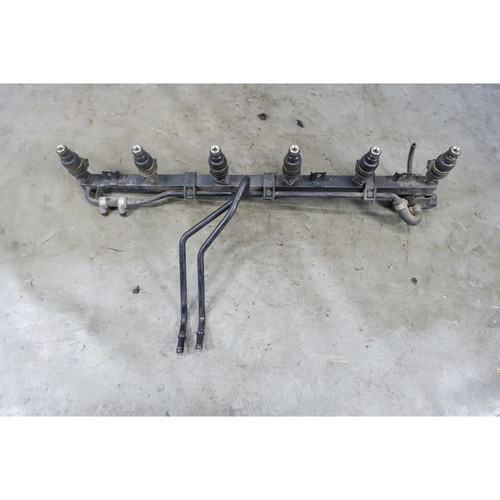 BMW E34 535i E32 735iL M30B35 Fuel Rail w Injectors and Fuel Lines OEM 1988-1993