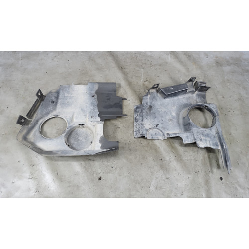BMW E34 525i 535i M20 M30 Headlight Rear Cover Pair OEM 1989-1993