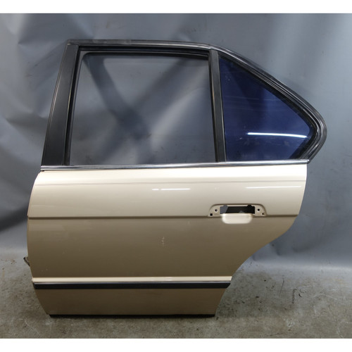 89-92 BMW E34 5-Series Rear Left Door Shell Kashmir Beige Gold OEM