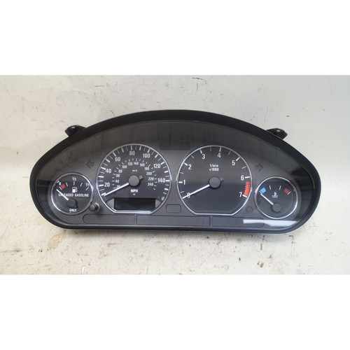 2001-2002 BMW Z3 2.5i 3.0i M54 Instrument Cluster Speedo Chrome Rings OEM