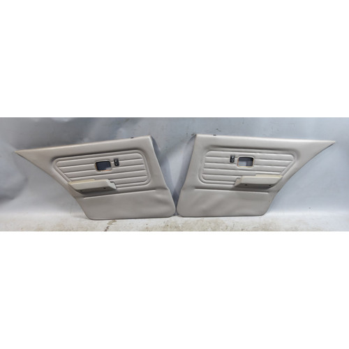 BMW E30 3-Series Sedan Rear Interior Door Panel Pair Grey Silver OEM 1988-1991 