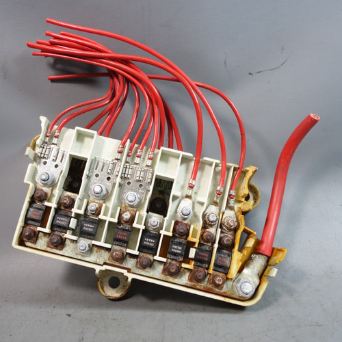 Damaged BMW E39 E38 5-Series Front Under-Carpet Fuse Power Distribution Box OEM