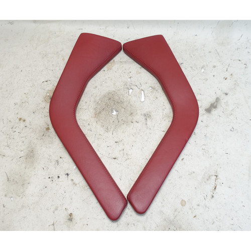 BMW Z3 Center Console Side Trim Wing Pair Tannin Red Leather OEM 1996-2002 