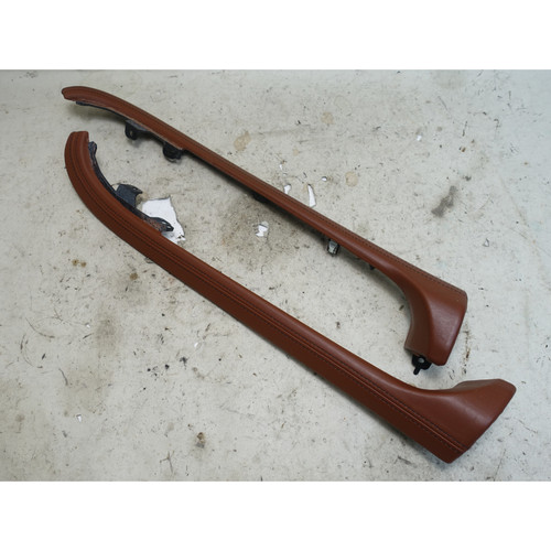BMW G07 X7 Front Console Side Trim Pair Tartufo Brown Leather 2019-2025 OEM