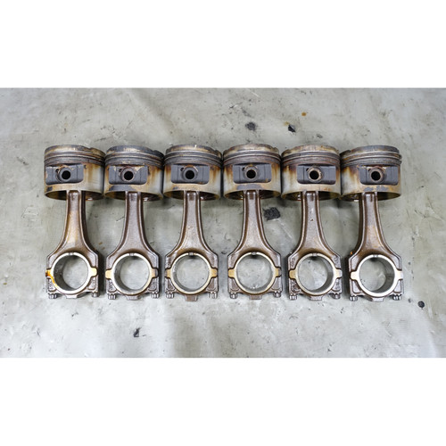 91-92 BMW E36 325i E34 525i M50B25 Non-Vanos Piston Connecting Rod Set of 6 OEM