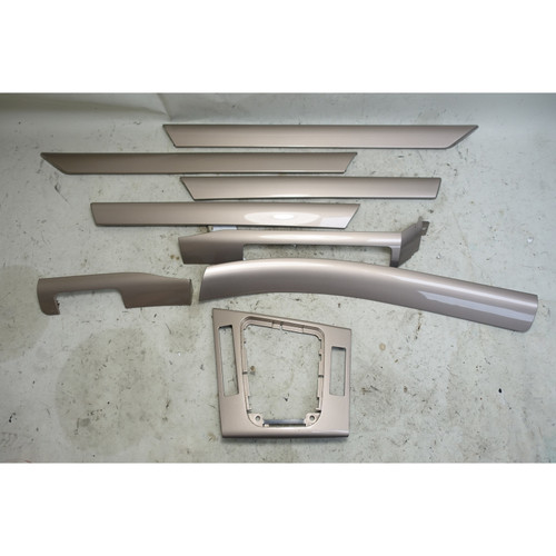 BMW E46 Sedan Touring High-Gloss Beige Interior Trim 8pc Set Gold OEM 1999-2001