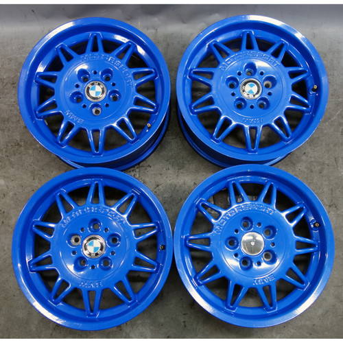 1992-1999 BMW DS1 Motorsport Style 22 Wheel Set of 4 Rims Blue 17x7.5 OEM E36