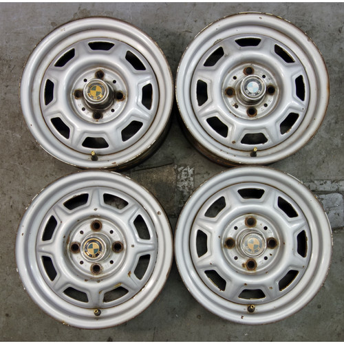 1974-1976 BMW E10 114 13" Vintage Steel Rim / Wheel Set of 4 OEM