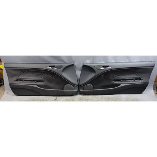 00-06 BMW E46 3-Series 2-Door Door Panel Card Pair Black Laser Cloth OEM *NOTE*
