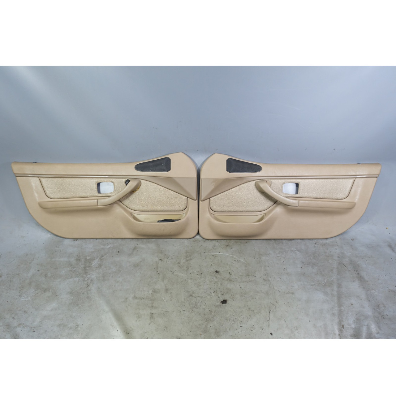 1996-1999 BMW Z3 Roadster Door Panel Leather Trim Skin Pair Beige