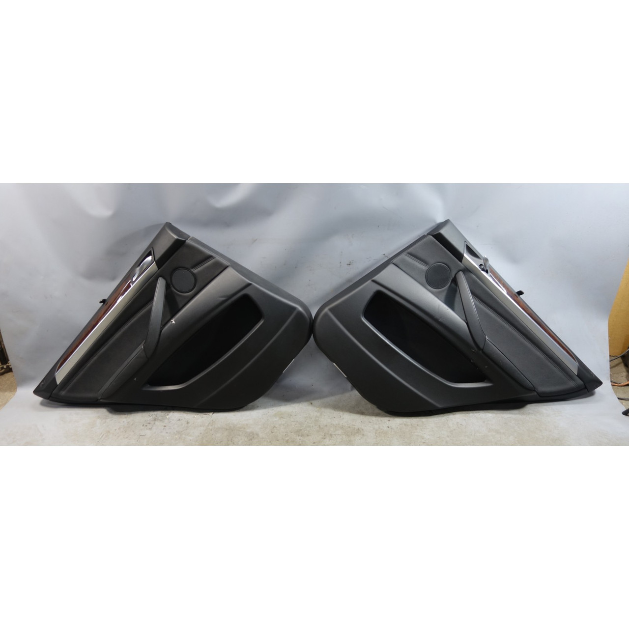 2009-2013 BMW E70 X5 SAV Rear Interior Door Panel Trim Pair Black