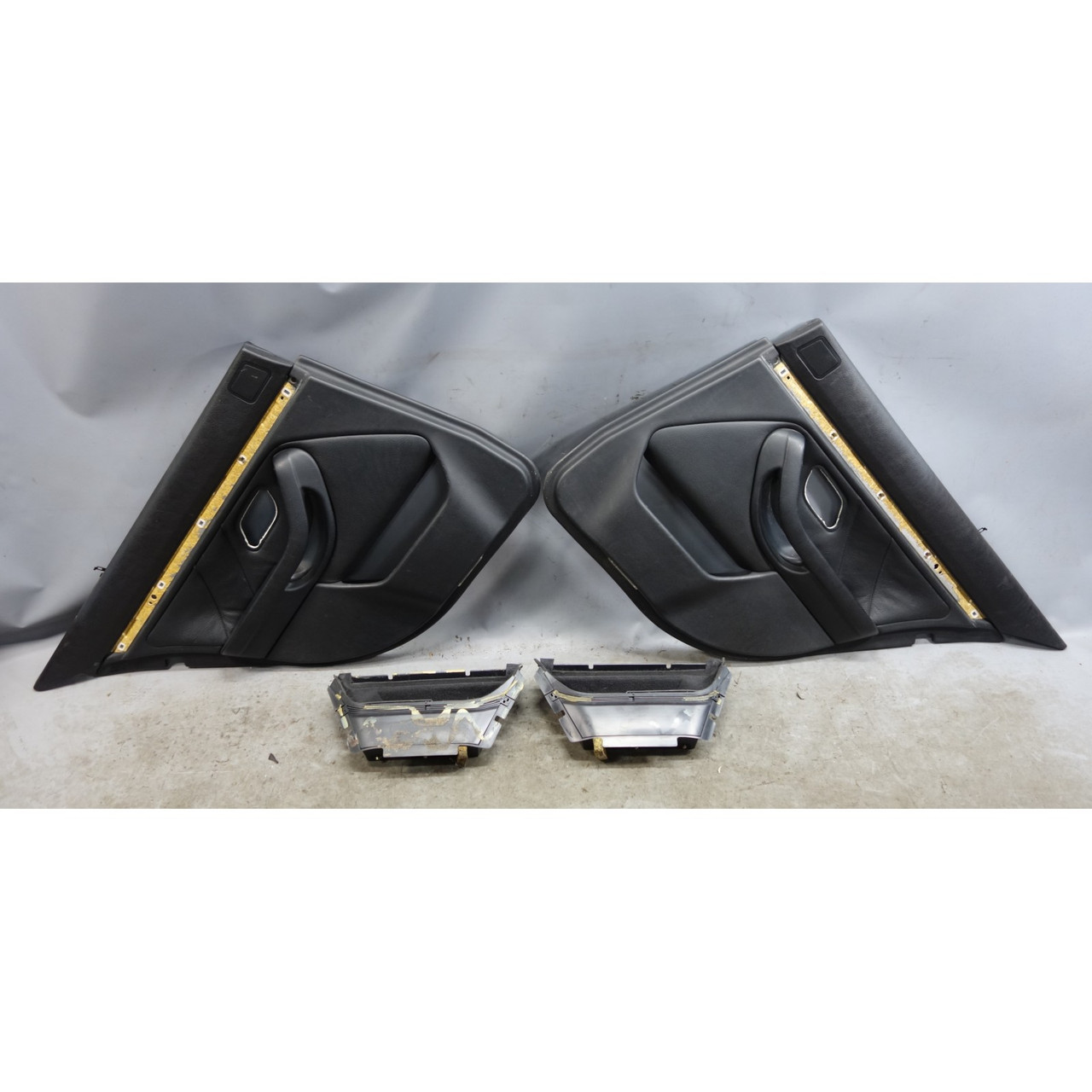 Damaged 97-03 BMW E39 5-Series Rear Door Panel Trim Pair Black