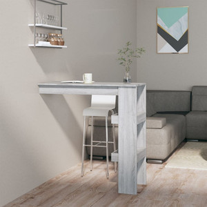 Wall Bar Table Grey Sonoma Engineered Wood Medium Bar Table A949-817223