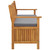 Storage Bench Natural wood and dark grey Solid Acacia wood, Polyester A949-310277