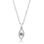 DA228 - High polished (no plating) Stainless Steel Chain Pendant with AAA Grade CZ  in Clear A874-DA228