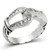 SS050 - Silver 925 Sterling Silver Ring with AAA Grade CZ  in Clear A874-SS050