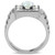 TK347 - High polished (no plating) Stainless Steel Ring with AAA Grade CZ  in Clear A874-TK347