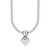Sterling Silver Rhodium Plated Rolo Chain Necklace with a Heart Toggle Charm P150-00620-18