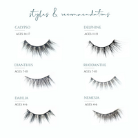 Les Petites by Lady St. Lucia collection menu - youth false eyelashes all ages
