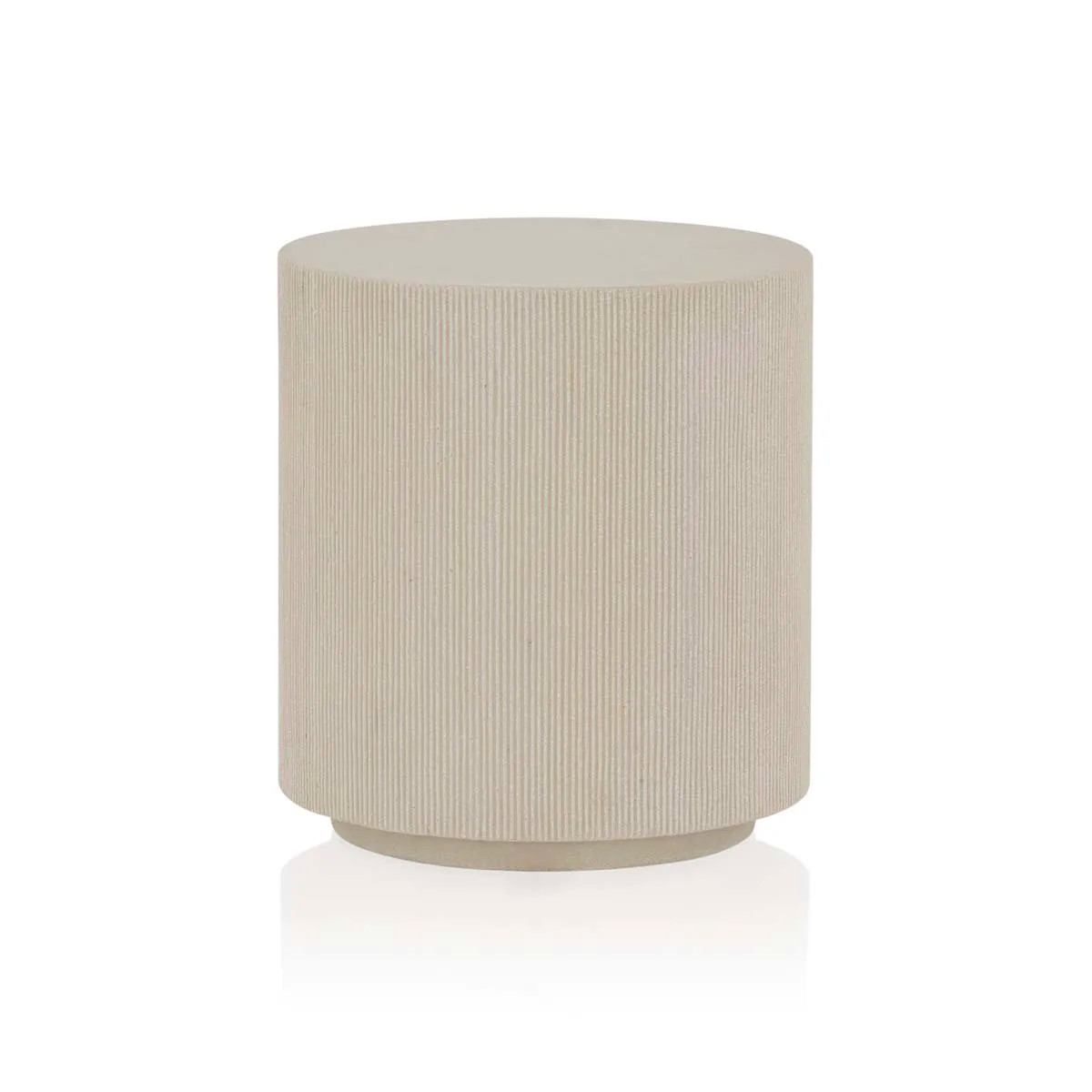 Tura Fluted Stone Side Table