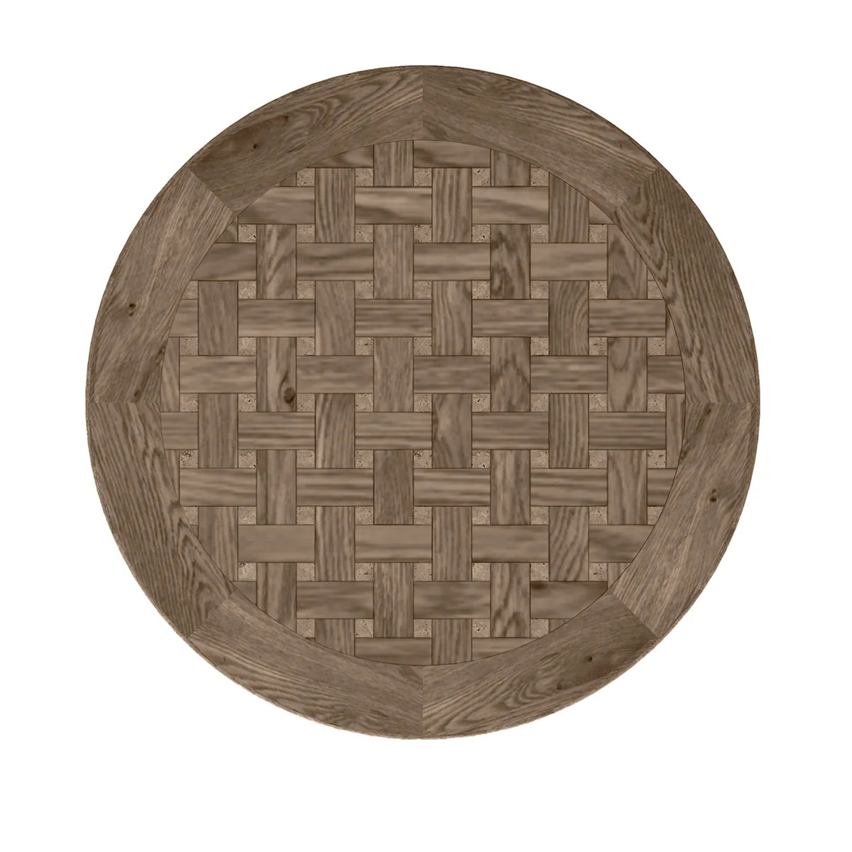 The Parquetry Round Dining Table