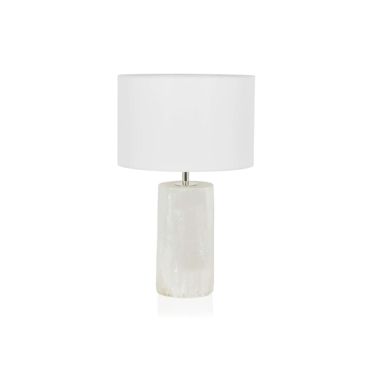 Emery Selenite Column Table Lamp