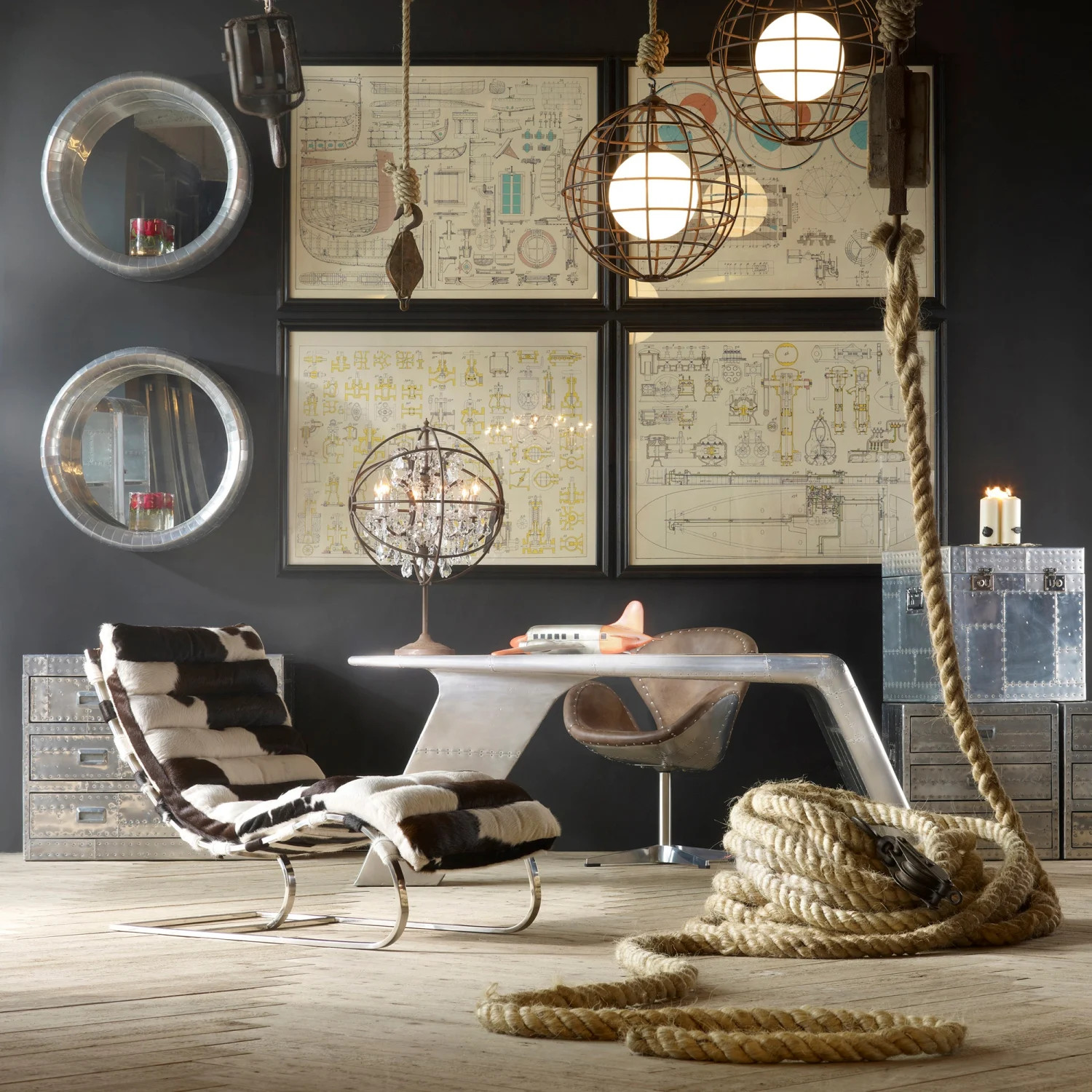 Aviator Blackhawk Valkyrie Desk - Coco Republic