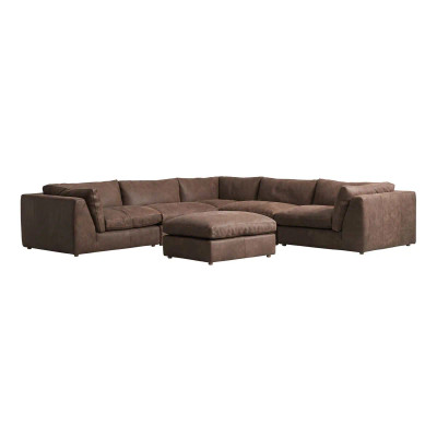 Zenna Leather Sectional Sofa - 461023||Main Image|1