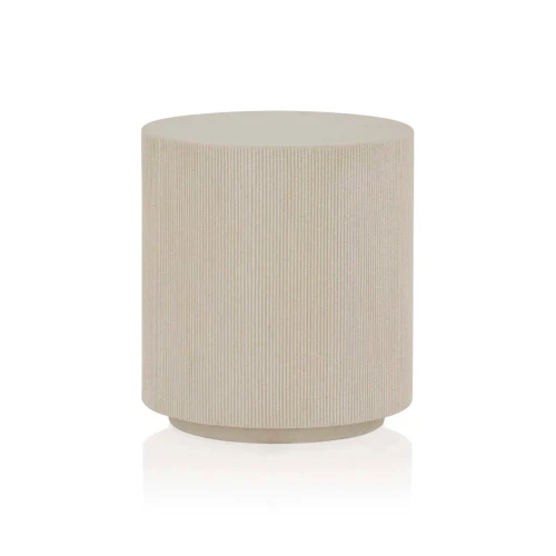 Tura Carved Stone Side Table - 707343||Main Image|1