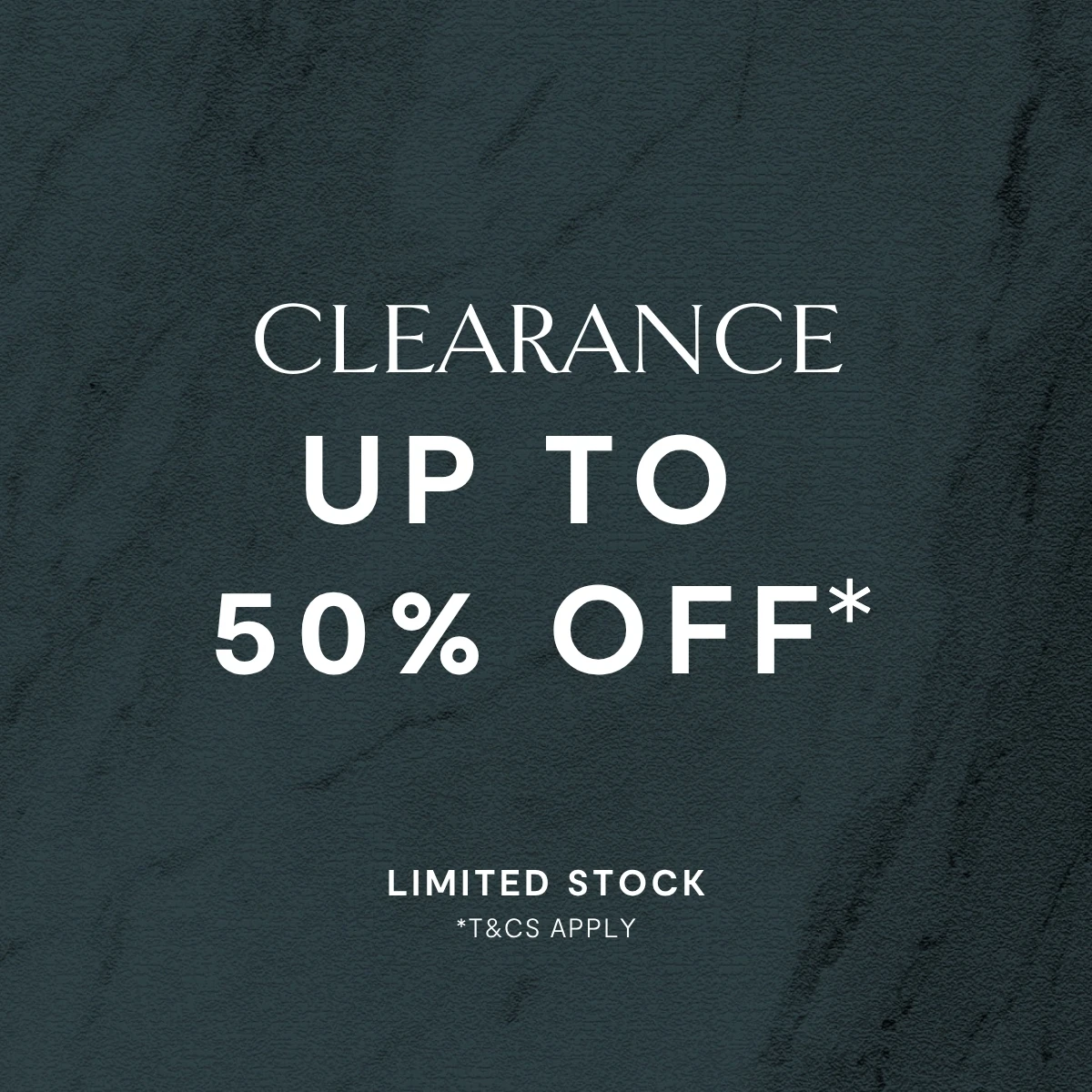 CLEARANCE SALE