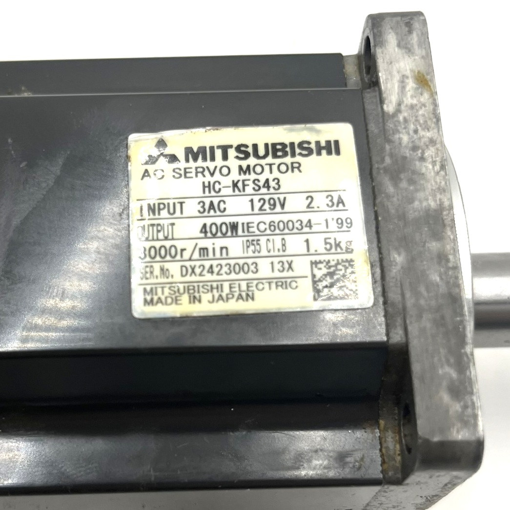 Servo Motor HC-KFS43 Mitsubishi 0.4kW 129V 2.3A 3000rpm *Used