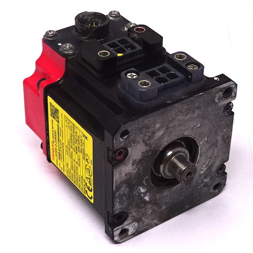 Servo Motor A06B-0117-B855#0049 Fanuc 6000rpm 0.23Nm 2A 0.12kW 200-240VAC *Used*