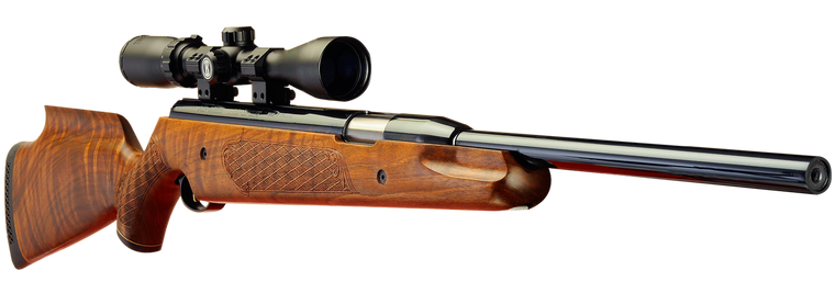 Keen's Tackle & Guns Stock The Air Arms Pro Sport Walnut Air Rifle with recessed aluminium underlevel and automatic safety on trigger unit.