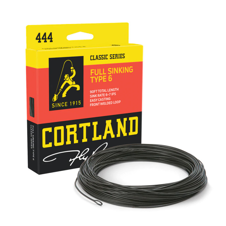 Cortland 444 WF Black Full Sinking Type 6 Fly Fishing Line