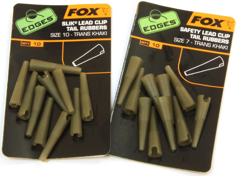 Fox Edges Lead Clip Tail Rubbers Size 7