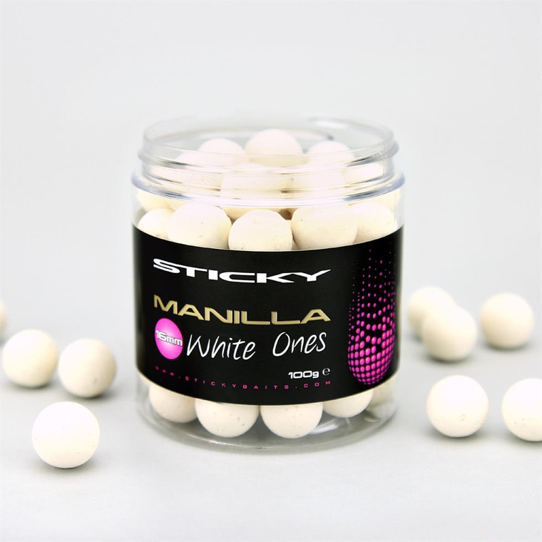Sticky Baits Manilla White Ones Wafters 16mm