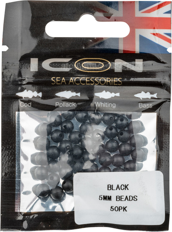 ICON Black 5mm Beads (50pk)