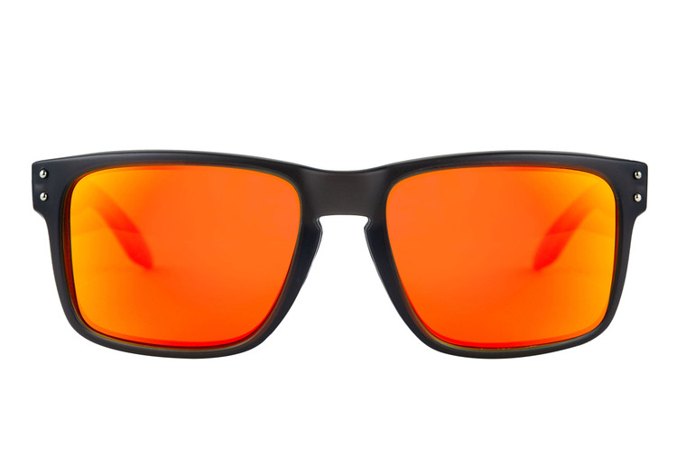 Fortis Bays Polarised Sunglasses - Brown Lens with Fire XBlok