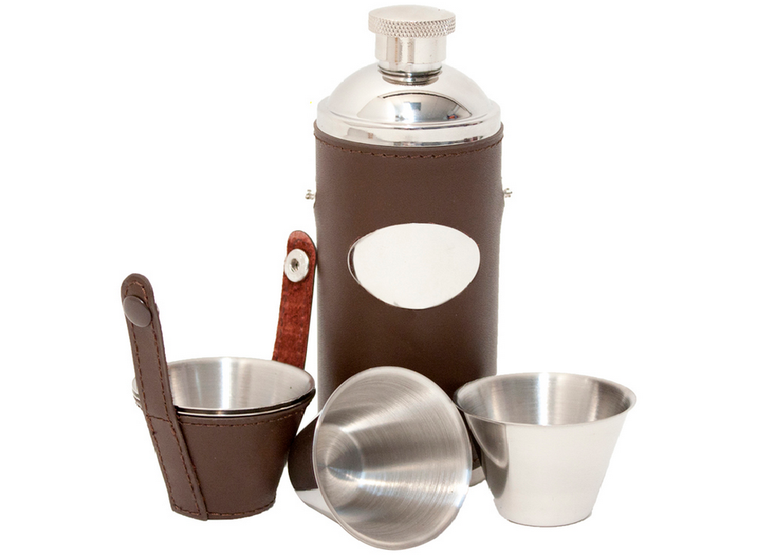 Leather Hunters Flask by David Nickerson