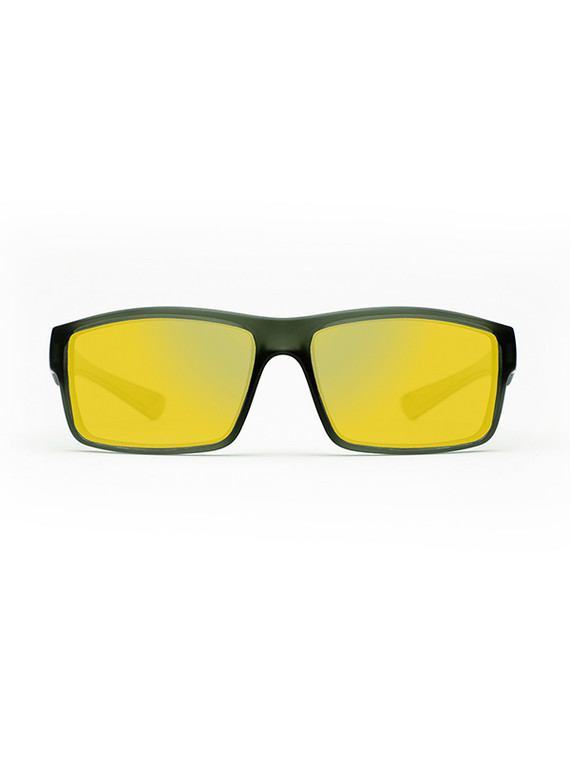 Fortis Junior Bays Polarised Sunglasses - Green / Junglist lenses with Gold XBlok