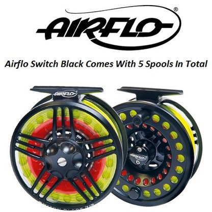 Airflo Switch Black Cassette Fly Reel 4/6 # - Keen's Tackle and Guns