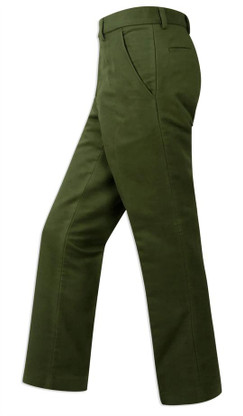 Hoggs of Fife Monarch Moleskin Trousers Dark Olive shooting