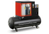 Chicago Pneumatic QRSM20HPD-150 20 HP   230/460 Volt Three Phase 132 Gallon Tank Mount Rotary Screw Air Compressor 150 psi with Dryer - QRSM 20 TMD-3
