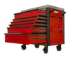 Extreme Tools EX4106TCSRDBK 41" 6 Drawer Deluxe Series Sliding Top Tool Cart -Red with Black Drawer Pulls