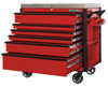 Extreme Tools EX4106TCSRDBK 41" 6 Drawer Deluxe Series Sliding Top Tool Cart -Red with Black Drawer Pulls