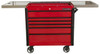 Extreme Tools EX4106TCSRDBK 41" 6 Drawer Deluxe Series Sliding Top Tool Cart -Red with Black Drawer Pulls