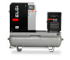 Elgi EN04-125-60T-G2 5 HP 230 Volt Three Phase Rotary Screw  Air Compressor Compressor 60 Gallon Horizontal Tank Mount with Dryer - 125 psi